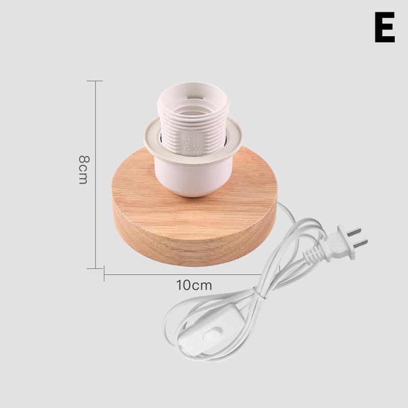 Vintage Wooden Table Lamp E27 Socket Vintage Table Lamp Base Wooden Base Table Lamp 220V Bedside Lamp Decoration