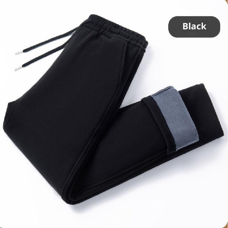 Winter Men'S Fleece-Lined Thickened Sweatpants Windproof Pants Warm Cotton Pants Casual Pants Sports Pants Men'S Pants