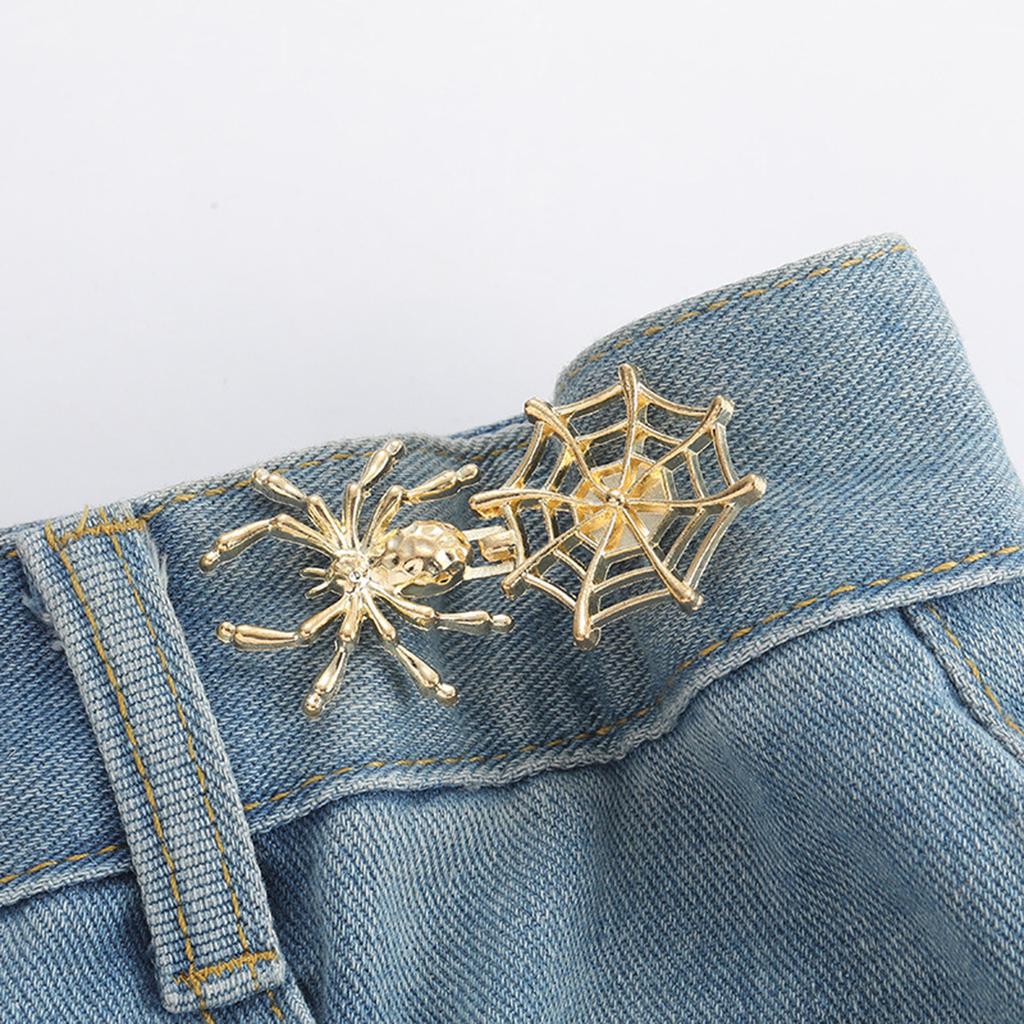 Beautiful Chinese Knot Adjustable Tightener Waist Buckle For Jeans,No Sewing Required Metal Button Adjuster For Pants And Skirts