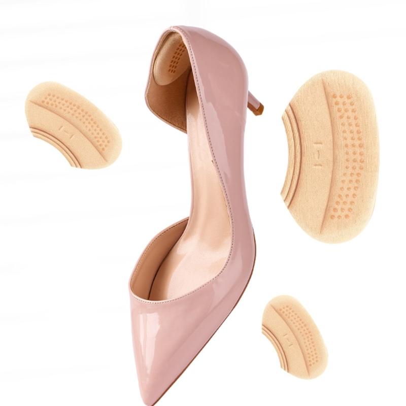 10 Pairs Adhesive Heel Cushions for Oversized Shoe Blisters Prevention Heel Grips Pad for Men Women Leather Shoe