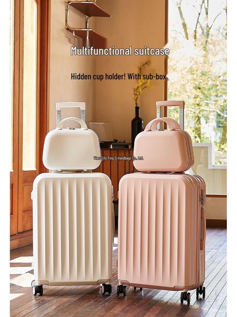 Women's 20" Carry-On Luggage - Sturdy and Durable Trolley Case with Thickened Design and Combination Lock, Men's 28" Large Capacity Option Available.