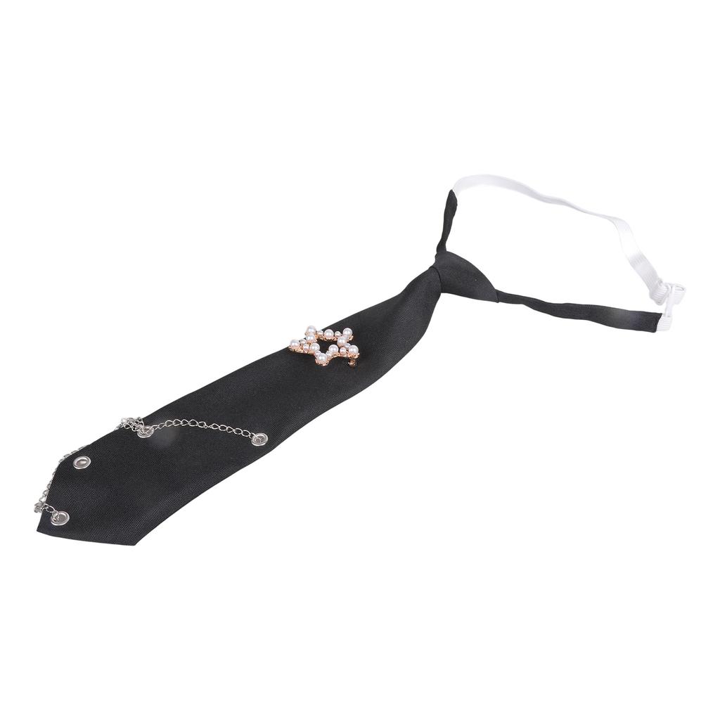 Elegant Pre-tied Uniform Punk Tie Metal Chain Girls School Uniforms Accessories JK Preepy Look School Suit