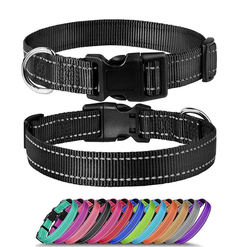 Reflective Dog Collar for Small Medium Dogs, Adjustable Safety Pet Neck Collar, Night Visibility Dog Neck Band, Pet Supplies