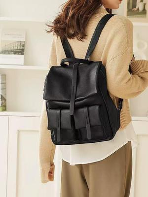 Genuine Leather Women's Backpack 2025 - Large Capacity Commuter Schoolbag, Top Layer Cowhide