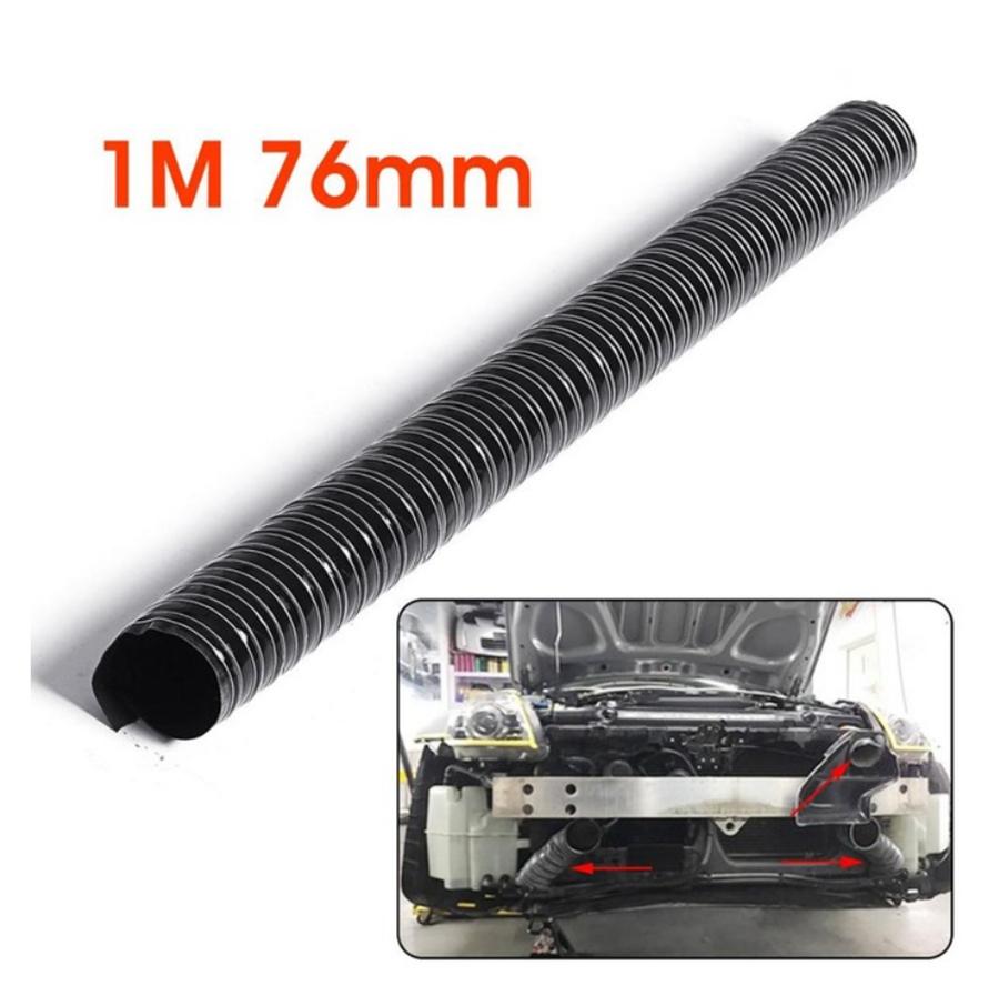 Silicone Air Ducting Flexible Brake Cold Induction Intake Pipe Hose 76mm 1m3.3ft