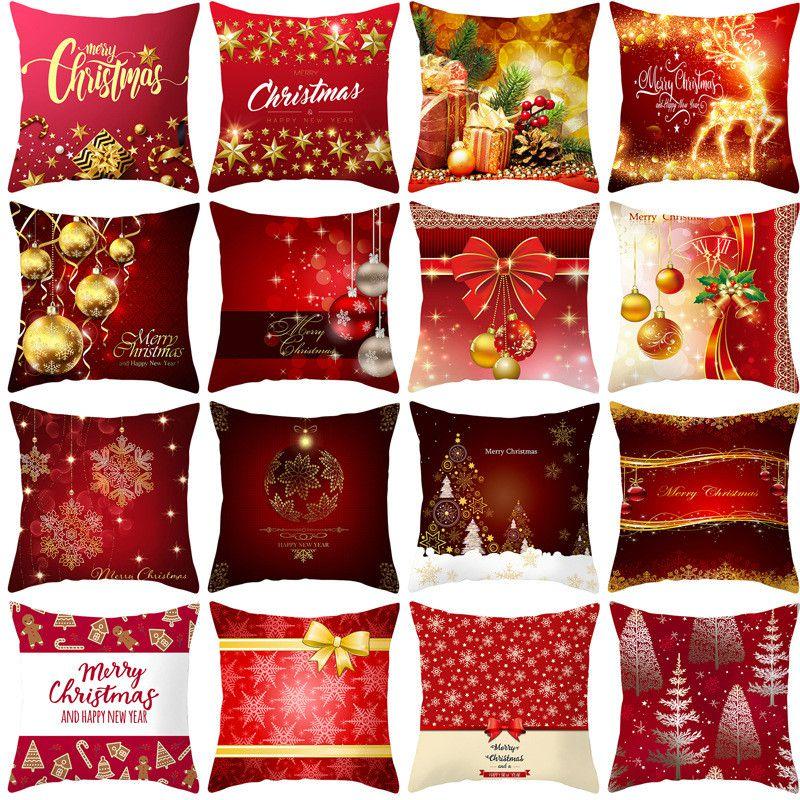 Luxurious Peach Skin Velvet Cushion Cover Featuring Santa Claus For Holiday Cheer