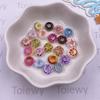 60pcs Mix Colorful Resin Mini Painted Cheese Doughnut Nail Art Flatback Stone Figurines Scrapbook Charm DIY Jewelry Decor Crafts