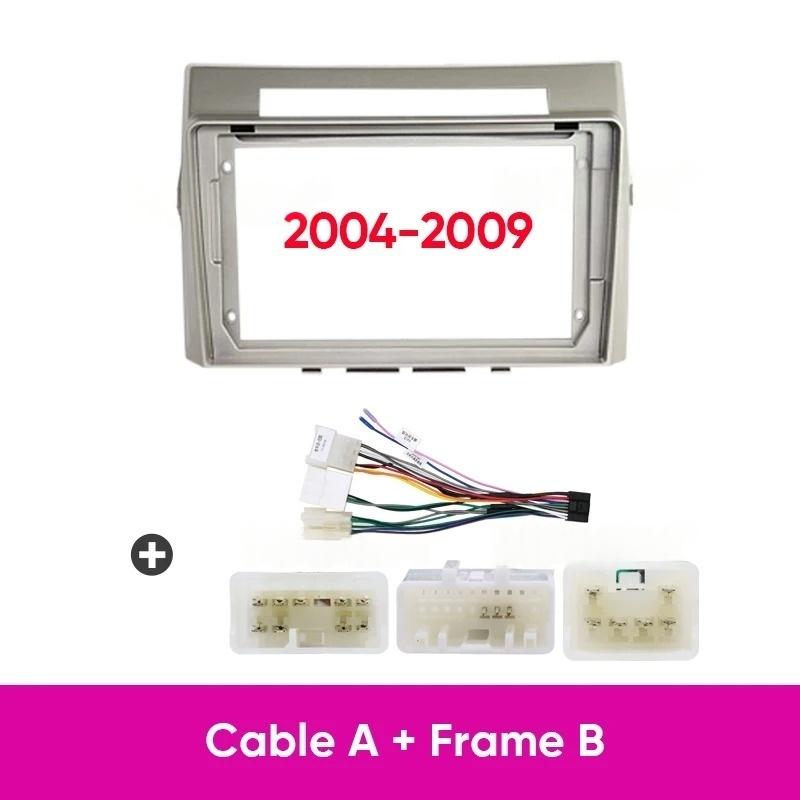 9 inch For Toyota Verso Corolla 2004 2005 2006-2009 Car Frame Fascia Adapter Android Radio Dash Fitting Panel Wiring Harness Kit