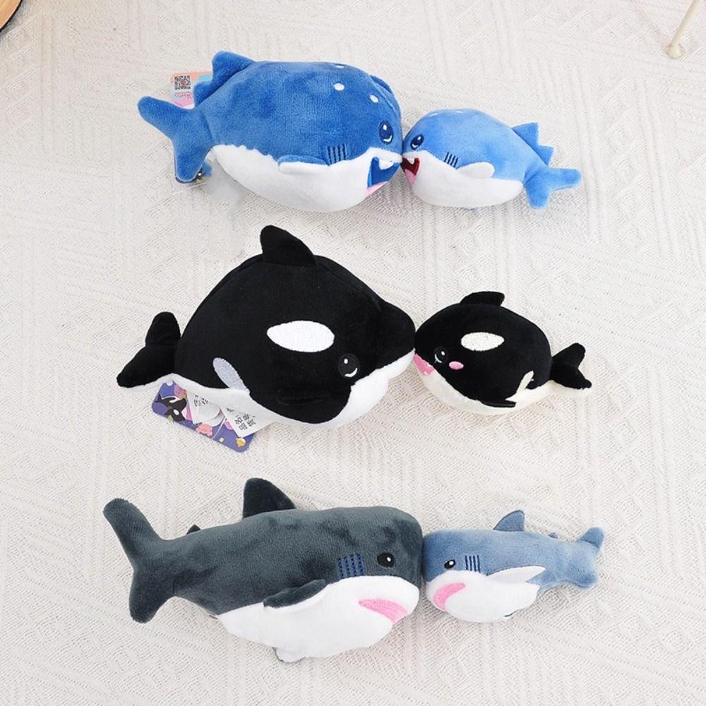 Parent-child Dolphin Shark Doll Simulation Pull String Plush Sea Animal Plush Toy  Children Student