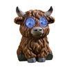 Weatherproof Resin Winking Animal Solar Light Garden Sculpture Winking Animal Light Statue for Yard Porch Balcony Ornament