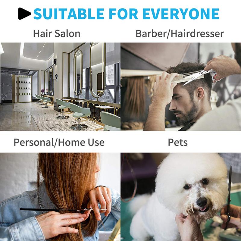 SANGELAR 6-Zoll-Top-Haarscheren-Set mit drehbarem Griff, professionelles Friseur- und Friseur-Set, professionelles Friseur- und Friseurscheren-Set