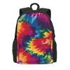 Blue Tie Dye Backpack Abstract Art Print Camping Backpacks Women Men Kawaii School Bags High Quality Breathable Rucksack