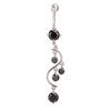 Sexy Shiny Cubic Zirconia Dangle Bikini Jewelry Belly Button Navel Barbell Ring