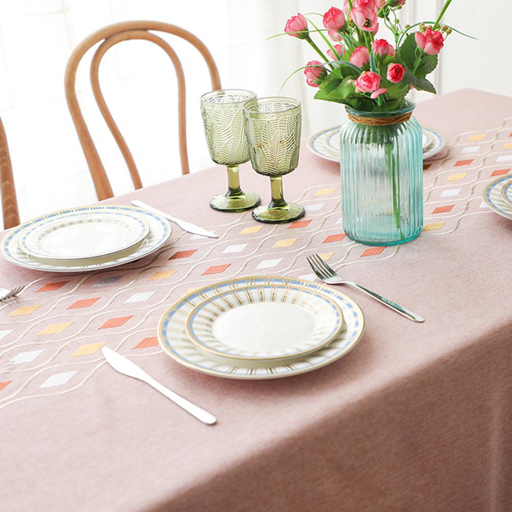 Table Cloth With Tassels Elegant Rectangular Tablecloths Wedding Korean Style Coffee Cotton Linen Table Cover For Dining Table