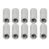10 Pcs Round Connector Nut M8x1.25 Female Thread L25mm Rod Coupling Nuts Stainless Steel Threaded Sleeve Rod