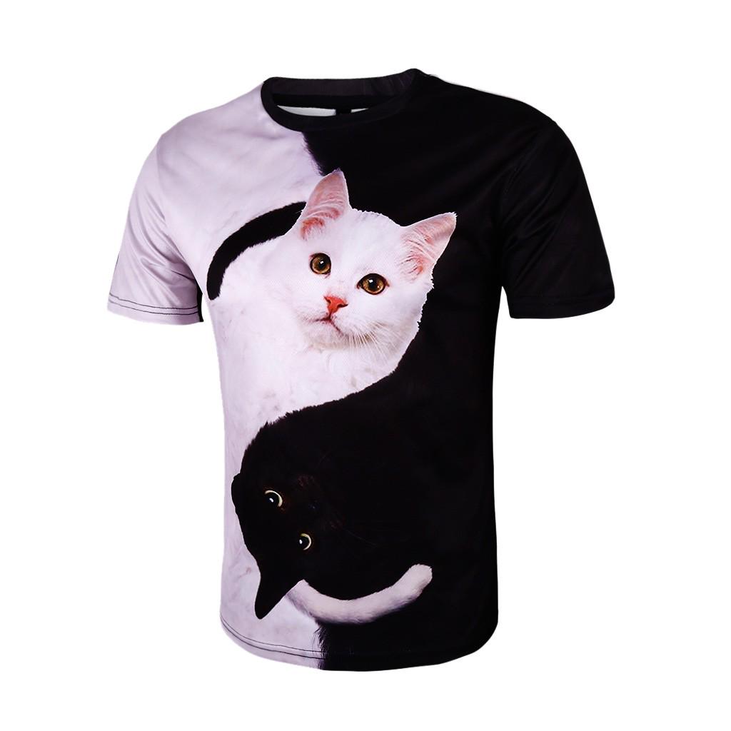 Unisex New Funny 3D Print  Summer Short Sleeve T-Shirts Top Blouse