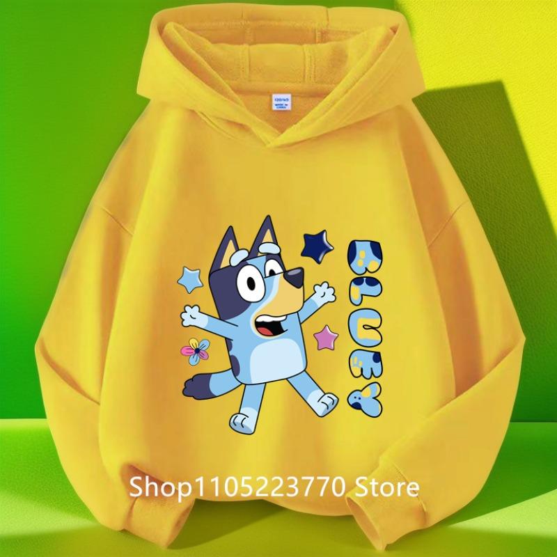 

Дитяча толстовка з капюшоном Bluey Осінь Зима Тепла М яка Кофта Зручний Одяг для Ігор для Хлопчиків Дівчаток 120