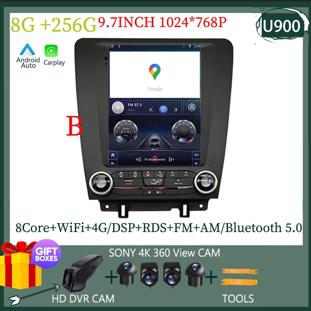 9.7 Inch Car Stereo For Ford Mustang 2010-2014 Auto Radio Android 13 Multimedia Player Carplay GPS Navi Head Unit NO 2DIN DVD