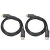 2 stk DisplayPort tilkoblingslinje DP til DP-kabel 1,8M DP hann-til-hann-adapterkabel