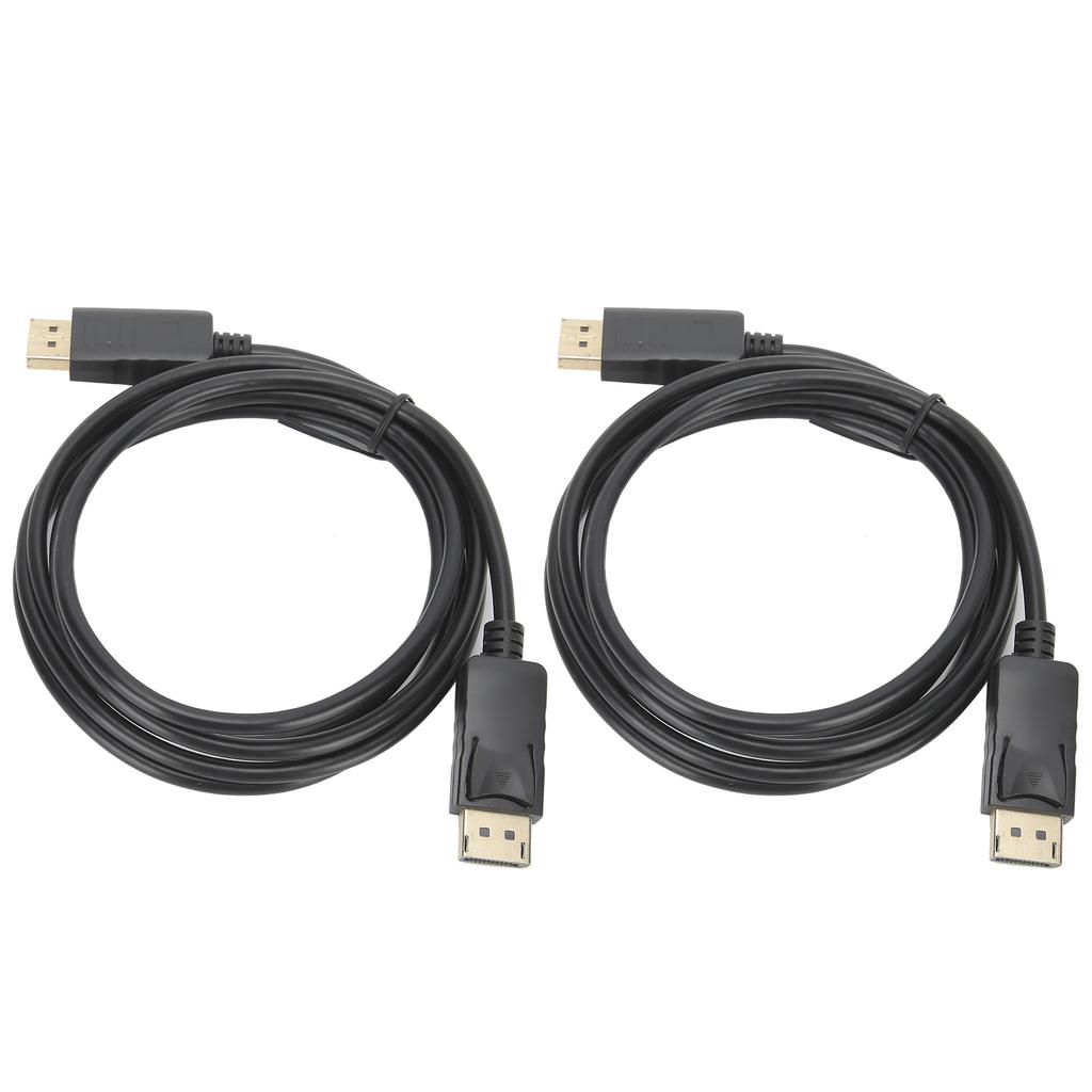 2 stk DisplayPort tilkoblingslinje DP til DP-kabel 1,8M DP hann-til-hann-adapterkabel