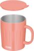 Thermos Vacuum Insulated Mug 550ml Coral Pink Embossed Large Capacity Model Dishwasher Safe CP JTA-550