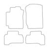 [Blm]Su003 Red - Set Of Velour Floor Mats To Fit Suzuki Grand Vitara Ii 2005-2014 3-Door - Red Trim
