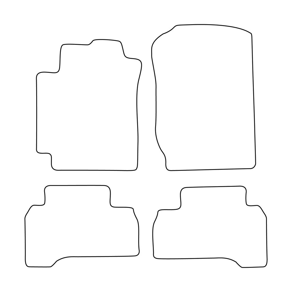[Blm]Su003 Red - Set Of Velour Floor Mats To Fit Suzuki Grand Vitara Ii 2005-2014 3-Door - Red Trim