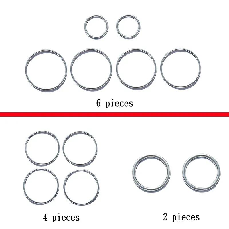 For BMW X5 F15 X6 F16 2014-18 ABS Silver Car Door Audio Speaker Sound Horn Decoration Trim Ring Sticker Interior Car Accessories