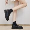 Super comfortable platform small leather shoes women's British style 2025 new retro black loafers soft leather single shoes