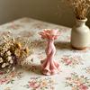 3D Printed Elegant Twisted Dress Figurine, Small Rose Flower Statue for Living Room, Bedroom, Shelf, TV Cabinet Decor