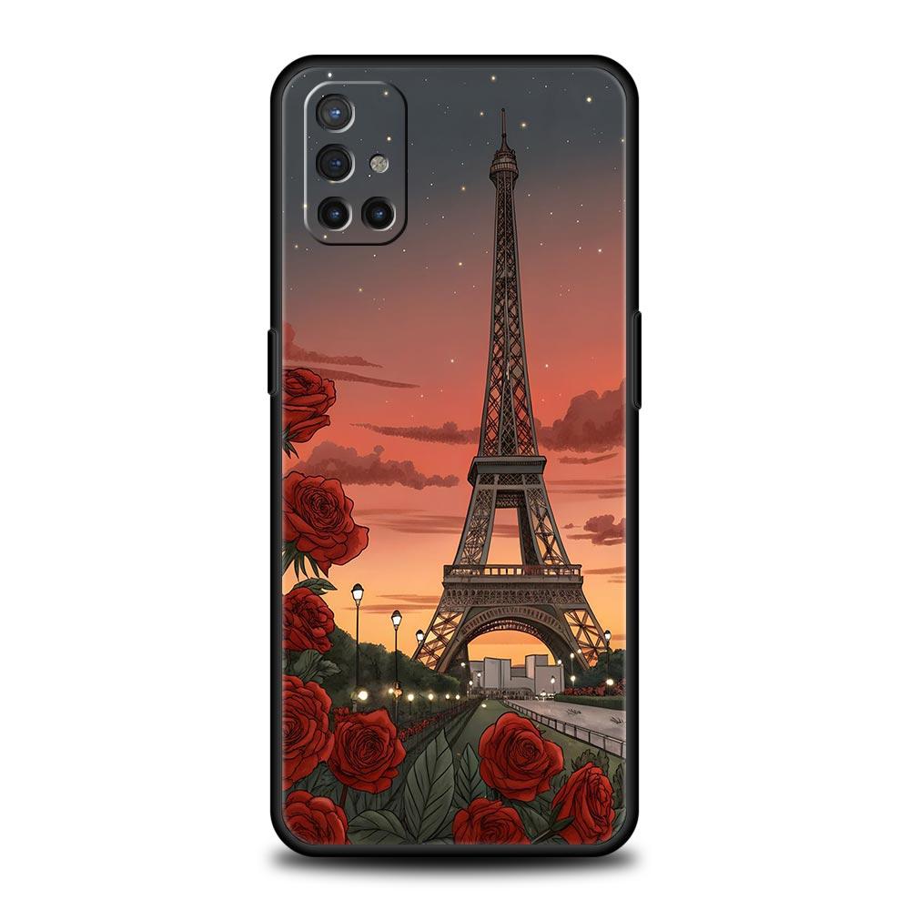 Phone Case For OnePlus 15 13 12 11 10 9 8 7T Pro 13T 13R 12R 10R 9RT 8T Nord 2T CE 2 3 5G Lite Cover Red Umbrella Eiffel Tower