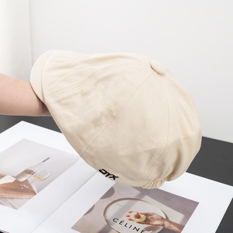 Reversible baseball cap, men's khaki newsboy cap, trendy beret, women's painter hat