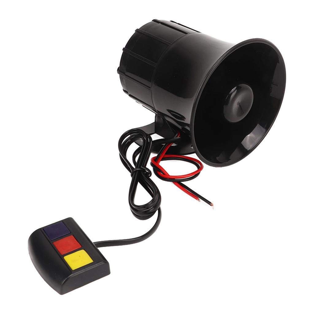 Sirena de 3 tonos de 12V 30W 120 DB Alto Volumen Sonido Fuerte Alarma de Alerta Eléctrica Bocina de Aire para Vehículo