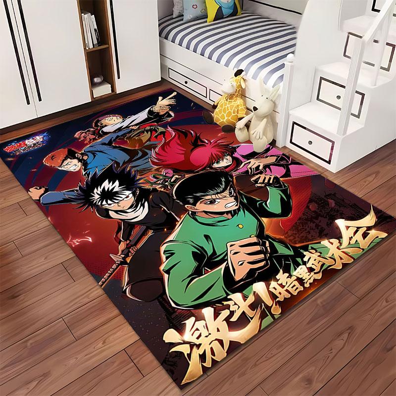 Anime Style Fighting Characters Carpet Suitable As a Non-slip Mat for the Living Room or Bedroom Sofa