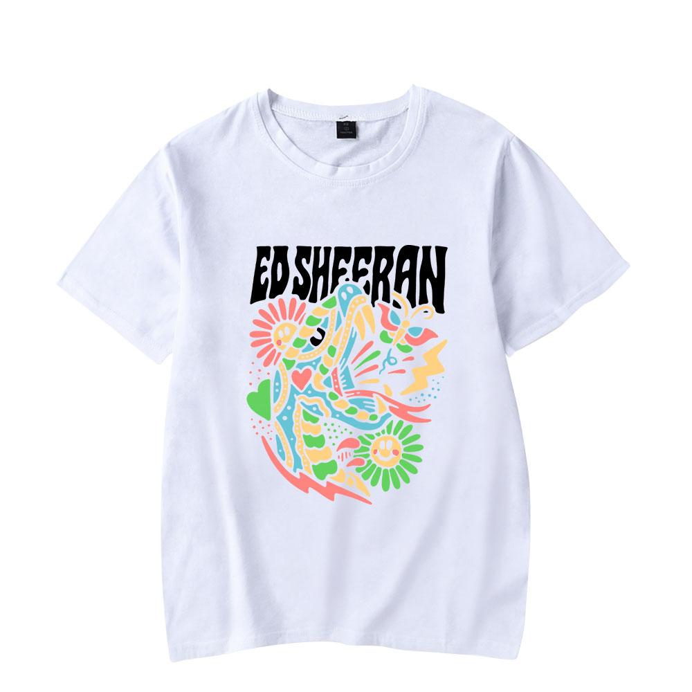 Damen Herren T-Shirts Ed Sheeran Aufdruck O-Ausschnitt Übergroß Kurzärmlig Mode Herrenbekleidung Streetwear