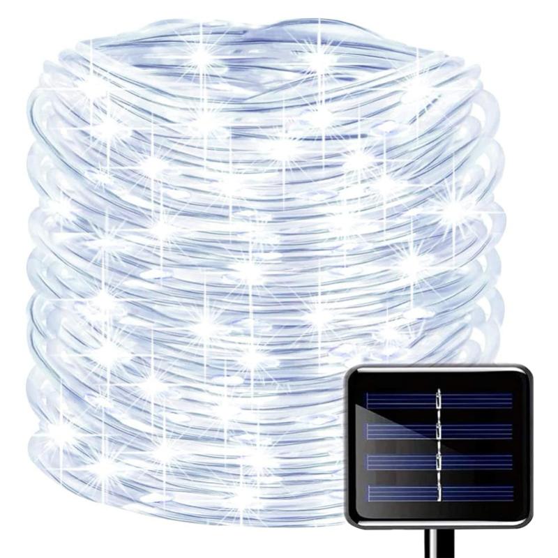 32m/22m/12m/7m Solar LED Garden Landscape Light Outdoor Balcony Guardrail Decorative Light Courtyard Christmas Atmosphere Light Pipe Light String