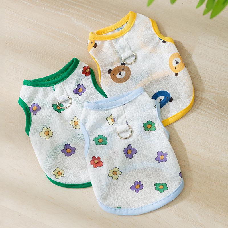Breathable Floral Mesh Vest for Small Dogs and Cats