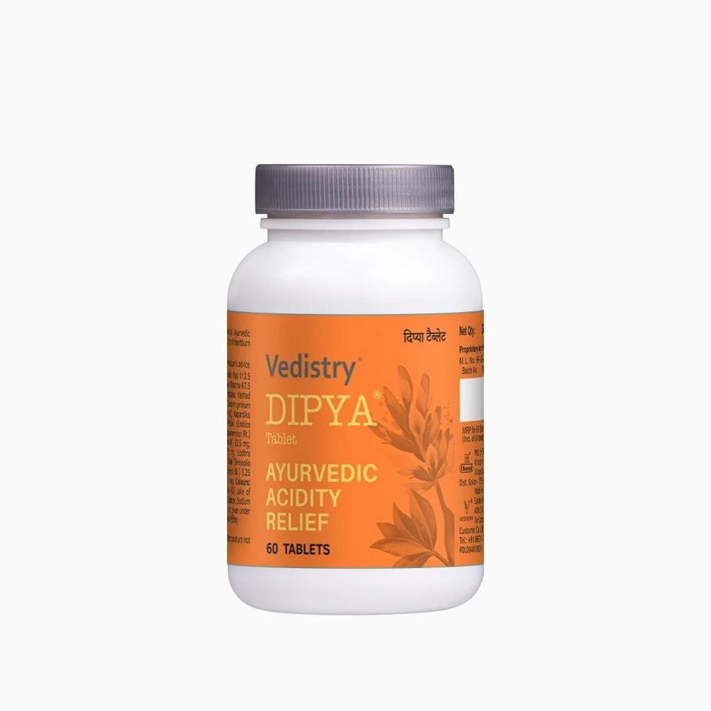 Dipya Ayurvedic Acidity Relief tablet. Pack of 300 tablets (5 x 60 Tablets each)