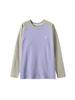 Unisex Outdoor Lightweight Color-Block Patchwork Round Neck Long Sleeve Fleece Base Layer T-Shirt