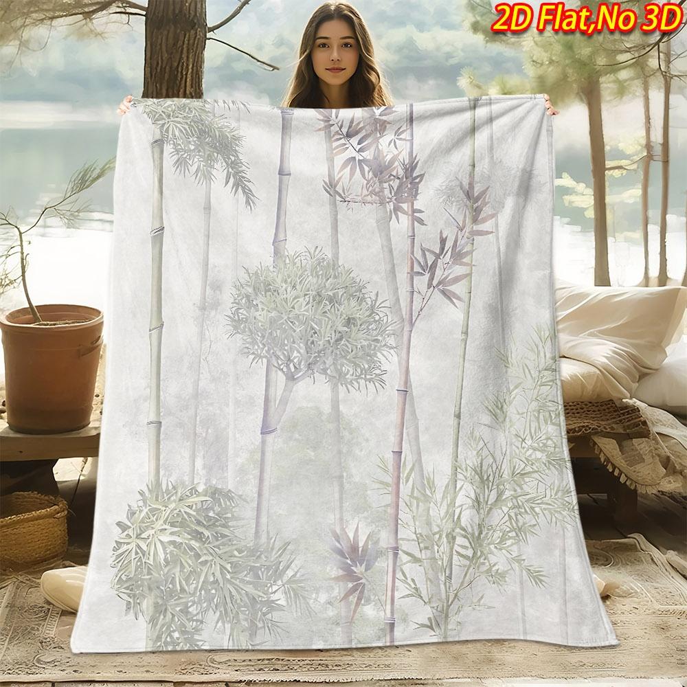 1pc 1-Themed Soft Flannel Blanket Suitable for All Seasons, Cozy Bedspread & Couch Throw with Lin Bo Wu, Machine Washable 100% Polyester Bedding Gift