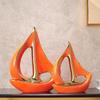 Smooth Sailing Ship Wine Cabinet Ornament Set - Luxurious Home & Office Decor