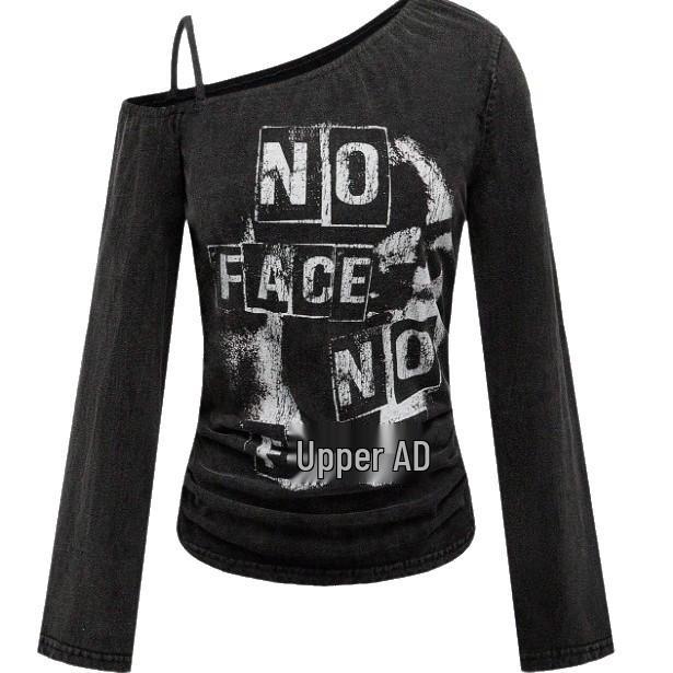 Elegant Asymmetrical Off-Shoulder Patchwork Women's Top - Autumn/Winter 2026 Collection