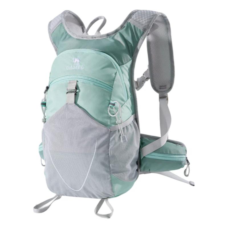 Camel Green Outdoor Backpack, Sports Rucksack, Lightweight Foldable Bag, Travel, Hiking, Large Capacity Backpack, Light Mint