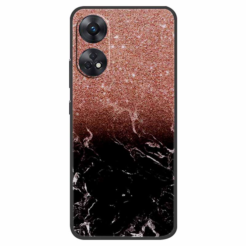 Case For Oppo Reno 8T Cover Black Silicone Soft Phone Back Cases for Oppo Reno8 T 4G Fundas Reno8T CPH2481 6.43" Lovely Fundas