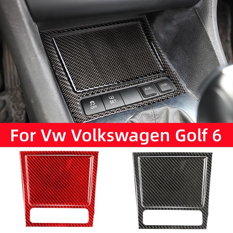 Für Volkswagen Golf 6 Gti R MK6 2008-2012 Carbon Fiber Innen Auto Aschenbecher Panel Rahmen Abdeckung Trim Aufkleber Dekor Auto Zubehör