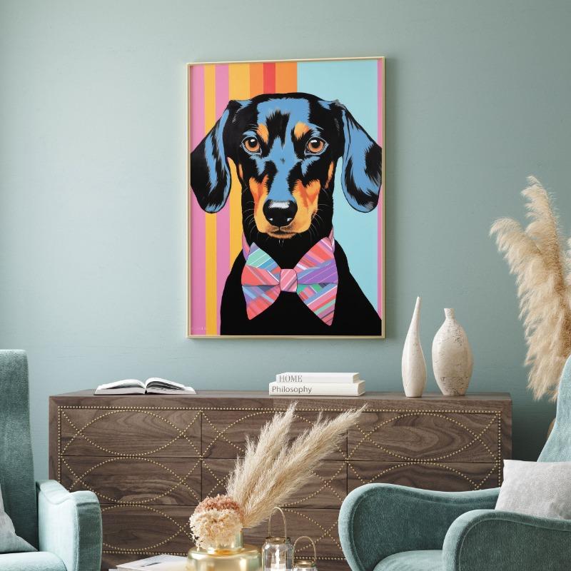 

Забавный портрет животного Настенное искусство Абстрактные принты Собака Лиса Утка Альпака Страус в костюме Холст Живопись Домашний декор для гостиной 21cm×30cm NoFrame