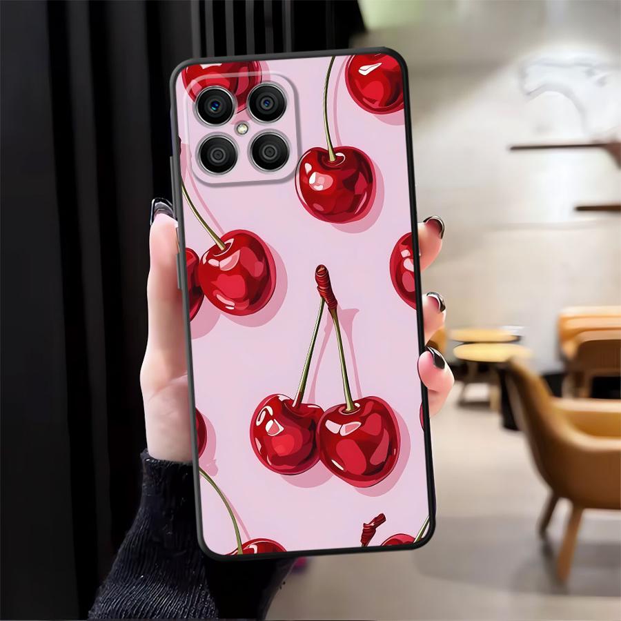 Cherry Pattern Funda Phone Cover Case for Honor Magic5Lite X7 X8 X5b 8X 90 200 400 Lite 70 X9a X6