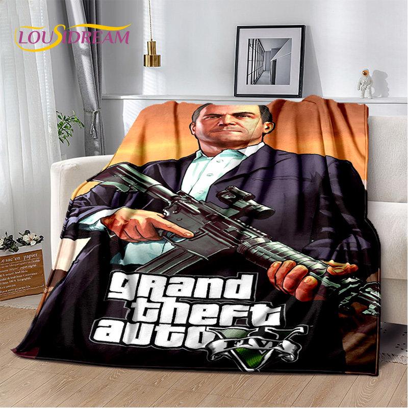Grand Theft Auto GTA Game Gamer Soft Plush Blanket,Flannel Blanket Throw Blanket for Living Room Bedroom Bed Sofa Picnic Cover