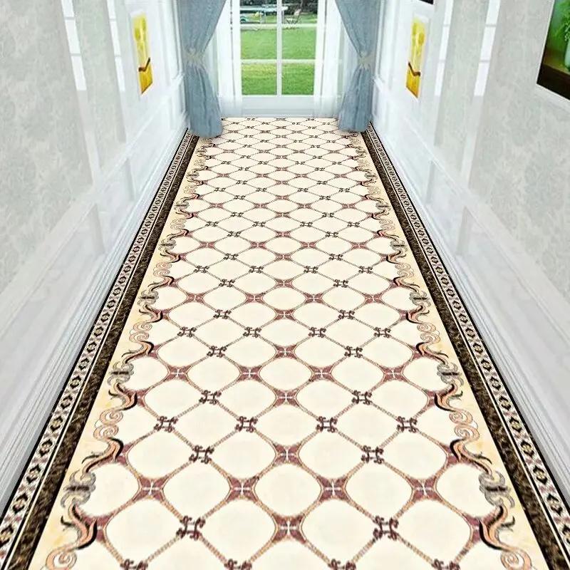 

Розкішна європейська довга килимова доріжка для коридору, класична прикраса готельного холу, домашній прохід, нековзний довгий килимок, килим для доріжки, можна прати 60*300cm