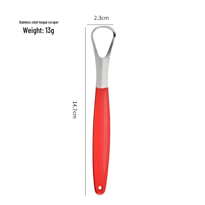 Stainless Steel Tongue Scraper - Removes Coating and Dirt for Adult Oral Hygiene